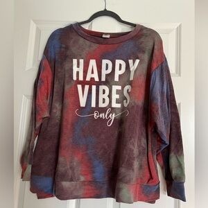 Sew In Love size Medium “Happy Vibes Only” sweatshirt